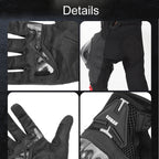SOMAN Motorcycle Riding Anti-fall Breathable Anti-slip Carbon Fiber Gloves, M, L, XL, XXL