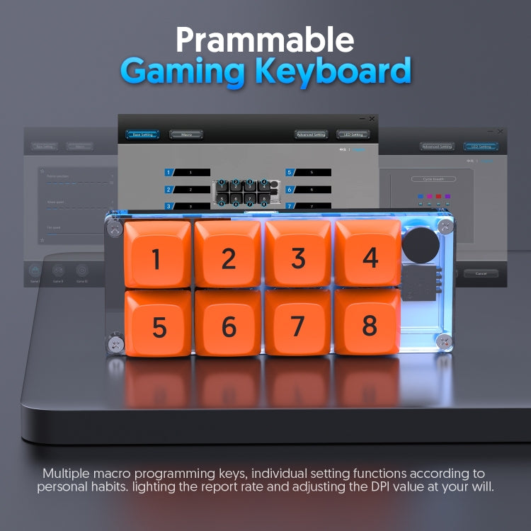 MKESPN Shortcut Macro Defined Wired Samll Keypad Single Handed Gaming Keyboard, MKESPN K806 (White, MKESPN K806 (Black), MKESPN K806 (Transparent)