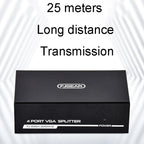 FJGEAR FJ-2004 VGA Splitter 1 In 4 Out Computer Vedio Output Splitter, EU Plug, FJ-2004 EU Plug
