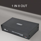 FJGEAR FJ-2008 VGA Splitter 1 In 8 Out Computer Vedio Output Splitter, EU Plug, FJ-2008 EU Plug