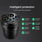 Cup Car Charger Dual USB Corded Cigarette Lighter Mobile Phone Charger