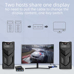 FJGEAR FJ-15-2 Computer VGA Switcher 2 In 1 Out Bidirectional Switching Sharer, FJ-15-2