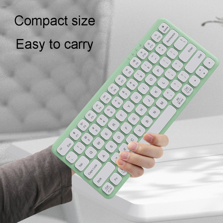 B087 2.4G Portable 78 Keys Dual Mode Wireless Bluetooth Keyboard And Mouse, Keyboard Green, Keyboard Pink, Keyboard Mouse Set White, Keyboard Mouse Set Green, Keyboard Mouse Set Pink