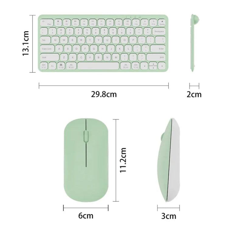 B087 2.4G Portable 78 Keys Dual Mode Wireless Bluetooth Keyboard And Mouse, Keyboard Green, Keyboard Pink, Keyboard Mouse Set White, Keyboard Mouse Set Green, Keyboard Mouse Set Pink
