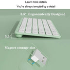 B087 2.4G Portable 78 Keys Dual Mode Wireless Bluetooth Keyboard And Mouse, Keyboard Green, Keyboard Pink, Keyboard Mouse Set White, Keyboard Mouse Set Green, Keyboard Mouse Set Pink