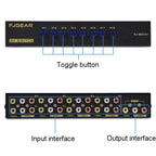 FJGEAR FJ-801AV Audio Video Switcher 8 In 1 Out CVBS Switcher, FJ-801AV