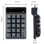 K3 19 Key 2.4G Wireless Mini Digital Keyboard Suspension Machinery Keypad, K3 (Black)