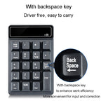 K6 19 Key Mini Wireless Bluetooth Digital Keyboard Suspended Mechanical Universal Keypad 4.0, K6 (Black)
