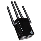 5G/2.4G 1200Mbps WiFi Range Extender WiFi Repeater With 2 Ethernet Ports, US Plug Black, EU Plug White, EU Plug Black, US Plug White