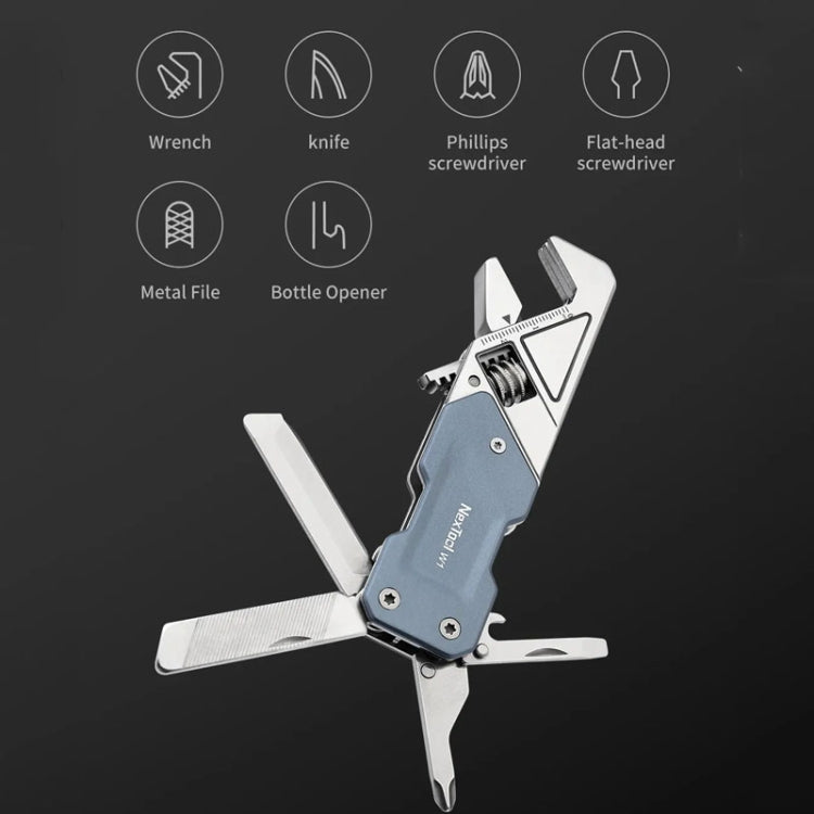 Nextool  6-in-1 Multi-functional Mini Wrench Portable Folding Knife File Screwdriver Bottle Opener, NE20238