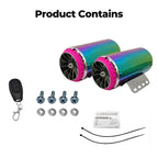 Motorcycle Subwoofer Color-Coated Audio Exhaust Pipe Simulator, 12V