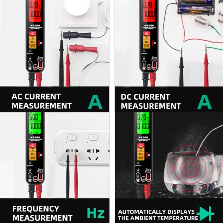 BSIDE S6 Smart Digital Multimeter Current Test Pen Capacitance Temperature Voltage Detector, S6