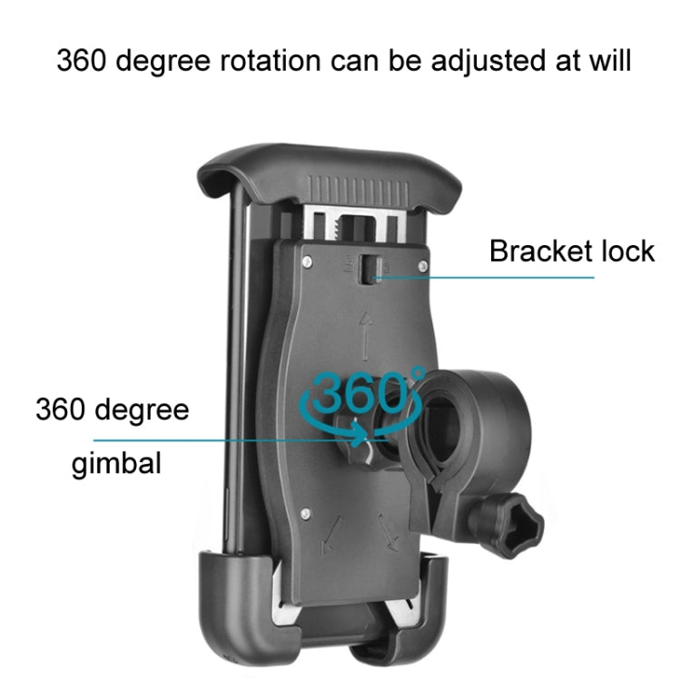 Bicycle Phone Holder 360 Degree Rotation Locking Cell Phone Clip
