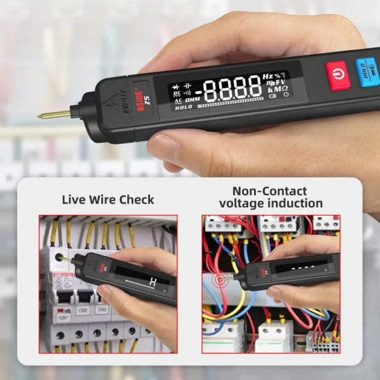 BSIDE Z5 Smart Pen Multimeter Backlight LCD 6000 Counts Auto Voltage Detector, Z5