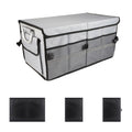 Car Trunk Storage Box Oxford Cloth Folding Organizer With Reflective Strips, Large Black, Large Gray, Small Black, Small Gray