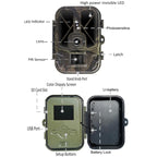 50MP+4K Outdoor Rain Fog Prevention Infrared Tracking Hunting Camera With EU Plug Adapter, HC-940A-Li
