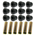 Golf Cart Front And Rear Steel Plate Rubber Sleeve Iron Sleeve Kit Leaf Spring Bushings, Iron Sleeve, Rubber Sleeve