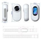 Magnetic Thumb Camera Portable HD Camera For Outdoor Cycling, Standard+Pet Silicone Collar