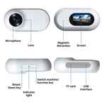 Magnetic Thumb Camera Portable HD Camera For Outdoor Cycling, Standard+Pet Silicone Collar