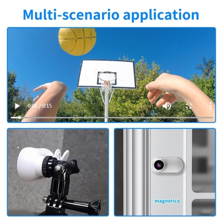 Magnetic Thumb Camera Portable HD Camera For Outdoor Cycling, Standard+Pet Silicone Collar