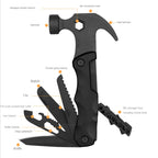 Multifunctional Life-saving Claw Hammer Car Survival Tools Foldable Outdoor Tool Hammer, Red, Black, Gray