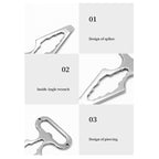 Outdoor Camping Supplies EDC Stainless Steel Multifunctional Wrench Self-defense Tools, EDC Multifunctional Wrench