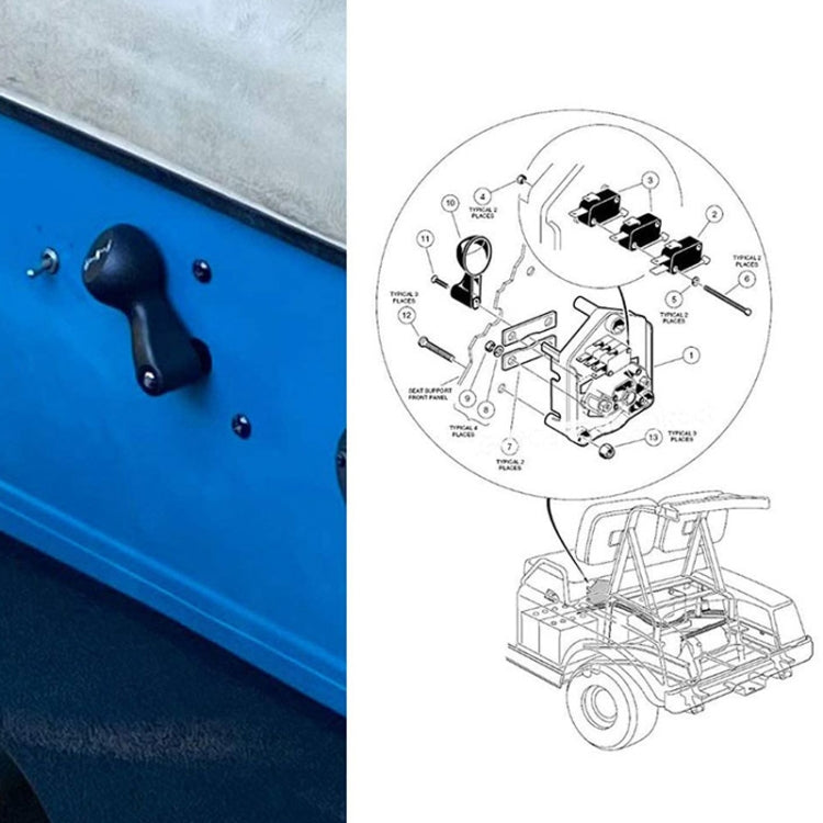 For Club Car DS Golf Cart Front And Rear Gear Switches 101753005, Front And Rear Gear Switch