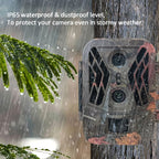 50MP+4K Dual Lens Outdoor Rainfall Fog Infrared Trace Hunting Camera, HC-950A