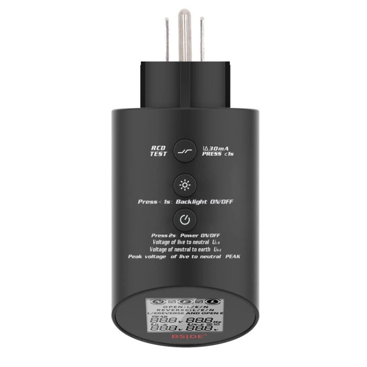 BSIDE ASTS Circuit Analyzer Plug Power Tester, US Plug, EU Plug, UK Plug