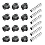 For EZGO TXT Golf Cart Steel Plate Rubber Sleeve Iron Sleeve Kit, 12pcs Rubber Sleeve+ 6pcs Iron Sleeve