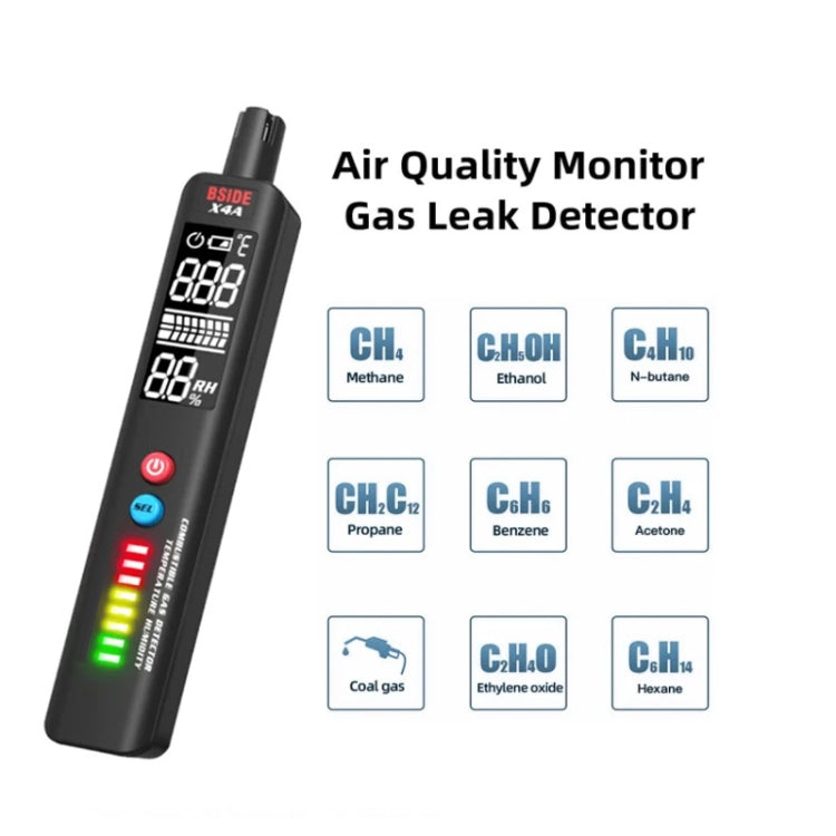 BSIDE X4A Portable Combustible Gas Detector Gas Leakage Alarm, X4A