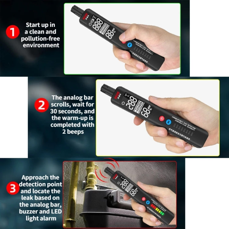 BSIDE X4A Portable Combustible Gas Detector Gas Leakage Alarm, X4A