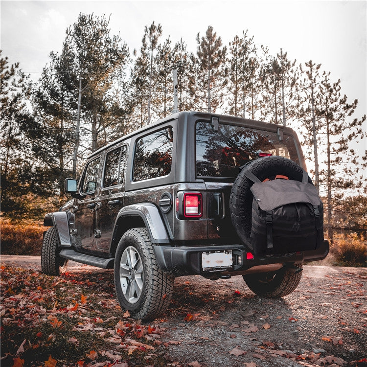 Outdoor Camping Off-road Vehicle Spare Tire Tool Miscellaneous Storage Bag, Black, Khaki