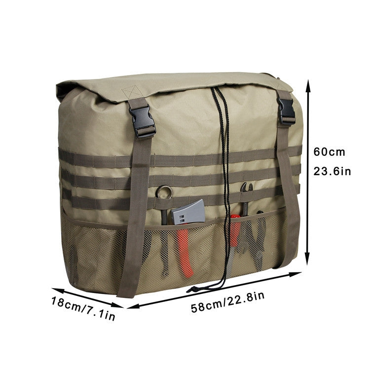 Outdoor Camping Off-road Vehicle Spare Tire Tool Miscellaneous Storage Bag, Black, Khaki