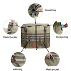 Outdoor Camping Off-road Vehicle Spare Tire Tool Miscellaneous Storage Bag, Black, Khaki