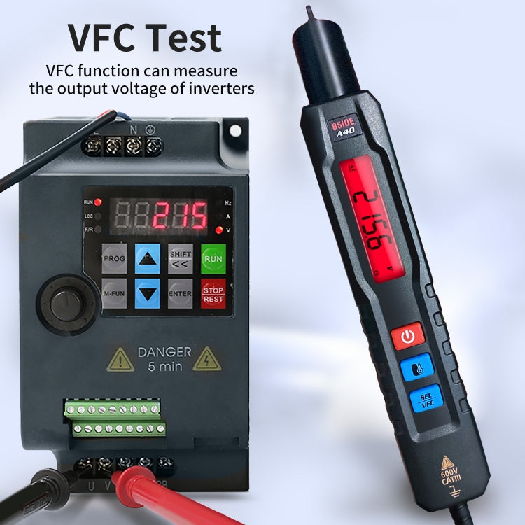 BSIDE A40 Infrared Thermometer Electric Pen Type Intelligent Multimeter VFC Inverter Voltage Tester, A40