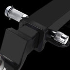Car Latch Lock Trailer Tow Hook Anti-theft Padlock, Bending Silver, Direct Pipe Silver, Straight Pipe Black