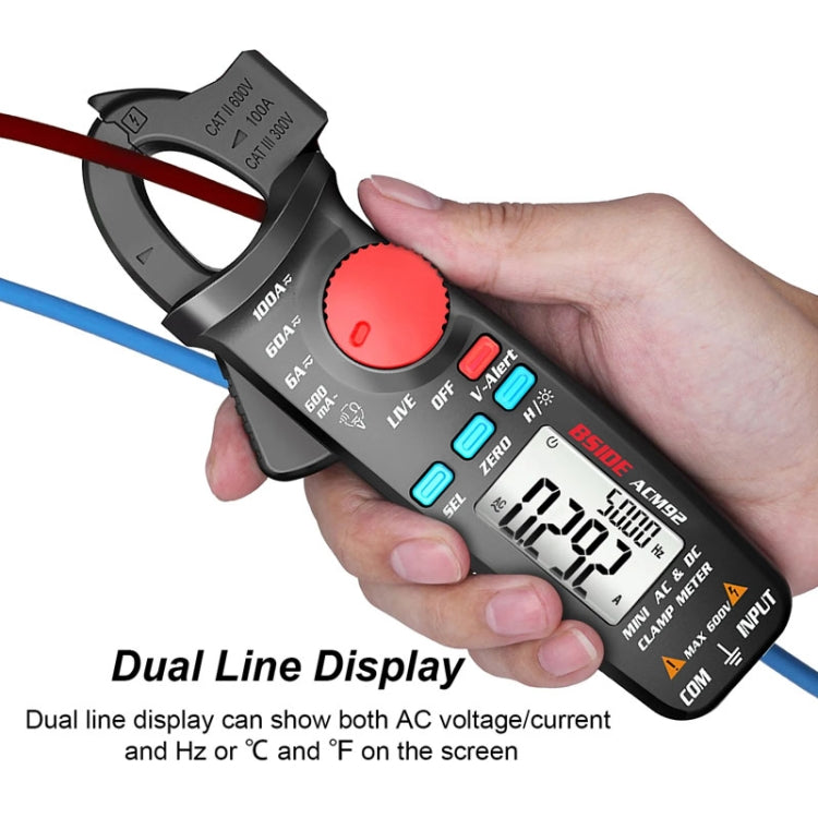 BSIDE ACM92 Digital Clamp Multimeter Current And Voltage Tester, BSIDE ACM92