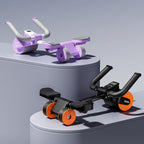 Elbow Support Abdominal Roller Wheel Automatic Rebound Ab Machine with Knee Pad and Timer