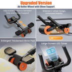 Elbow Support Abdominal Roller Wheel Automatic Rebound Ab Machine with Knee Pad and Timer