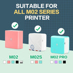 For Phomemo M02 / M02S / M02Pro 3rolls /Pack 50mm Thermal Label Printing Paper For Sticker Printer With Black Letter On Gold Powder Background, Gold Powder Bottom