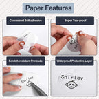 For Phomemo M110 / M200 180pcs /Roll 40x40mm Round Self-Adhesive Thermal Labels, 180pcs /Roll 40x40mm Round