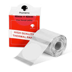 For Phomemo M110 / M200 180pcs /Roll 40x40mm Circular Transparent Self-Adhesive Tag, 180pcs /Roll 40x40mm Circular Transparent