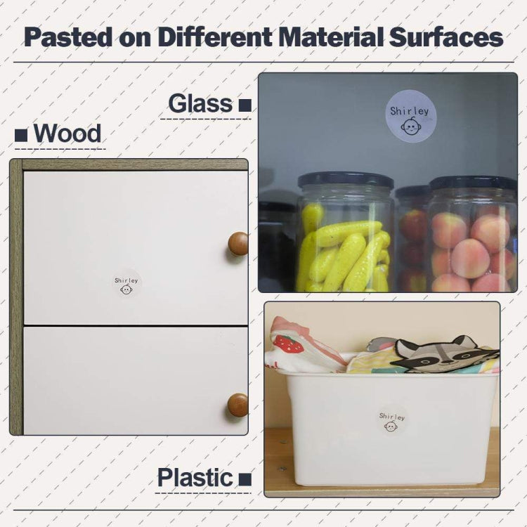 For Phomemo M110 / M200 180pcs /Roll 40x40mm Circular Transparent Self-Adhesive Tag, 180pcs /Roll 40x40mm Circular Transparent