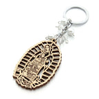 Wooden Sign Religious Baptismal Keychain