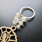 Wooden Sign Religious Baptismal Keychain