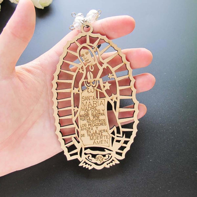Wooden Sign Religious Baptismal Keychain