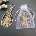 Wooden Sign Religious Baptismal Keychain