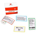 For Phomemo M110 / M200 100pcs /Roll 50x80mm Rainbow Frame White Self-Sticking Tag, 100pcs /Roll 50x80mm Rainbow Frame