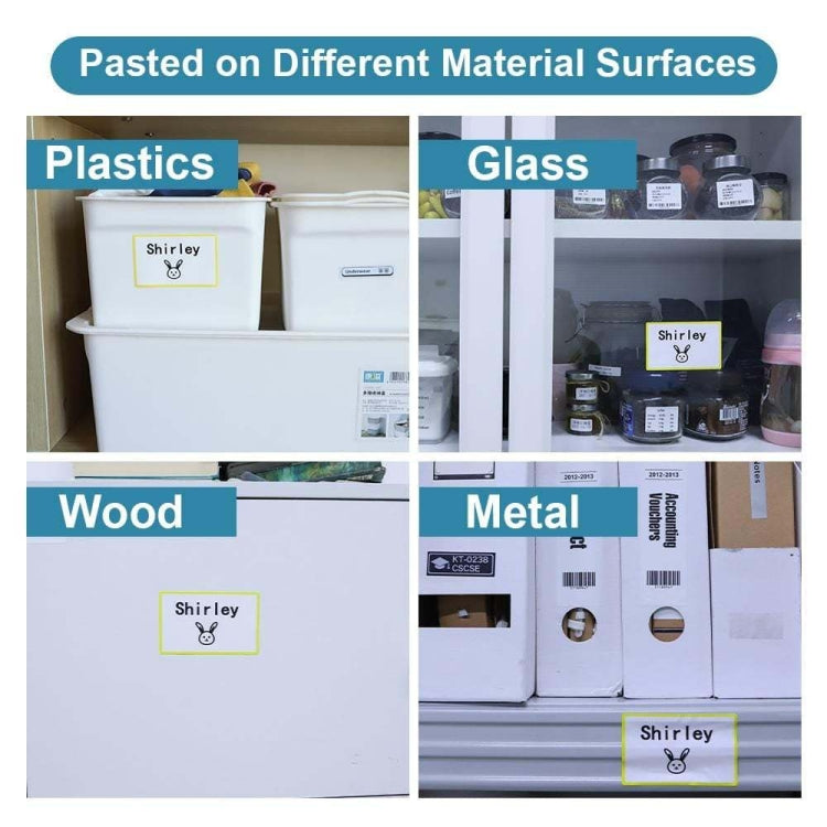 For Phomemo M110 / M200 100pcs /Roll 50x80mm Rainbow Frame White Self-Sticking Tag, 100pcs /Roll 50x80mm Rainbow Frame